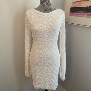 White sequin dress
